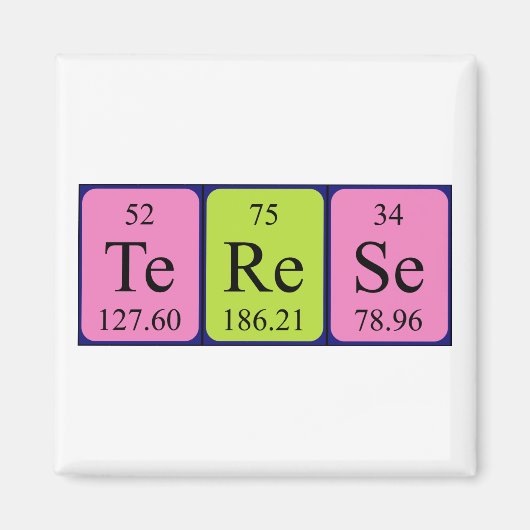 Terese periodieke table name magnet (Voorkant)