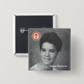 Terese Roncone Vierkante Button 5,1 Cm (Voorkant /achterkant)