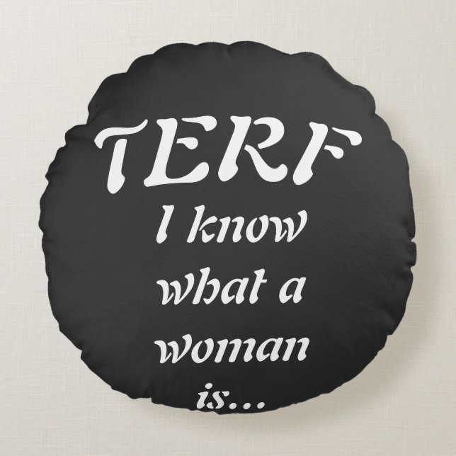 TERF - Vrouw Rond Kussen (Voorkant)