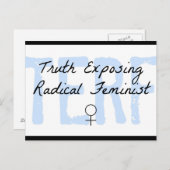 TERF - Waarheid die radicale feminist blootstelt Briefkaart (Voorkant / Achterkant)
