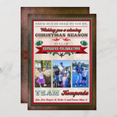 Teri K Aangepaste Voetbal Uitnodiging Kerst (Voorkant / Achterkant)