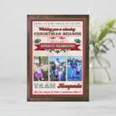 Teri K Aangepaste Voetbal Uitnodiging Kerstmis (Staand voorkant)