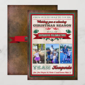 Teri K aangepaste voetbaluitnodiging Kerstmis Kaart (Voorkant / Achterkant)