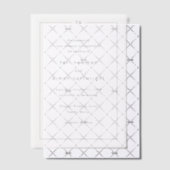 Teri Monogram Border Moderne bruiloft Vellum Uitnodigingen (Offset (Uitnodiging))