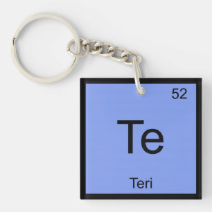Teri Naam Chemie Element Periodiek Systeem Sleutelhanger