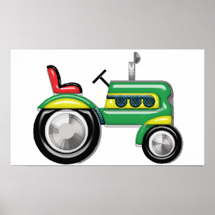 Teriffic Green Tractor Poster