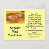 Teriyaki Pork Tenderloin Briefkaart (Voorkant)