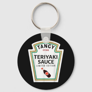 Teriyaki Sauce Condiment Familie Groep Halloween C Sleutelhanger