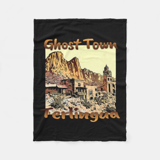 Terlingua Ghost Town Texas Een unieke vakantie Fleece Deken (Voorkant)