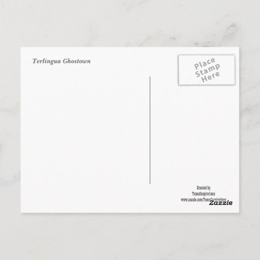 Terlingua Ghostown, Terlingua TX Briefkaart (Achterkant)