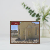 Terlingua Texas Yellow Building Big Bend Briefkaart (Staand voorkant)