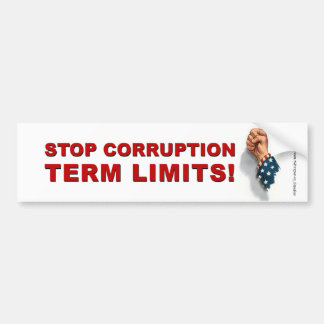 Term Limiet, Stop Corruptie - Bumper Bumpersticker