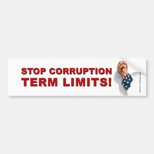 Term Limiet, Stop Corruptie - Bumper Bumpersticker (Voorkant)