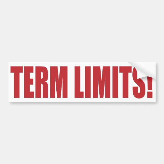 Term Limits NU! Bumpersticker (Voorkant)