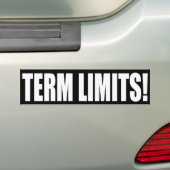 Term Limits NU! Bumpersticker (Op auto)