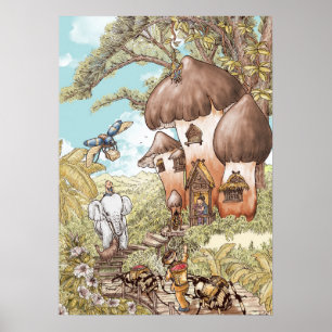 Termiet Paddenstoel Muurkunst — Yunnan Sprookjesbo Poster