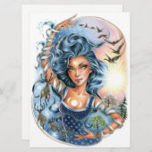 Termijn Fantasy Seasons Vrouw Art Kaart (Voorkant / Achterkant)