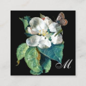 TERMIJN OP HET WITTE STROOM, MONOGRAM VOOR DE MONO VIERKANTE VISITEKAARTJE (Achterkant)