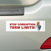Termijnlimieten, Stop Corruptie - bumpersticker (Op auto)
