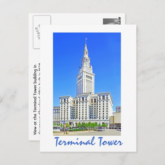 Terminal Tower, Cleveland, Ohio, VS Briefkaart (Voorkant / Achterkant)