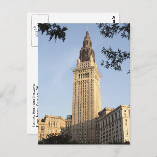 Terminal Tower met Grillwork Briefkaart (Voorkant / Achterkant)