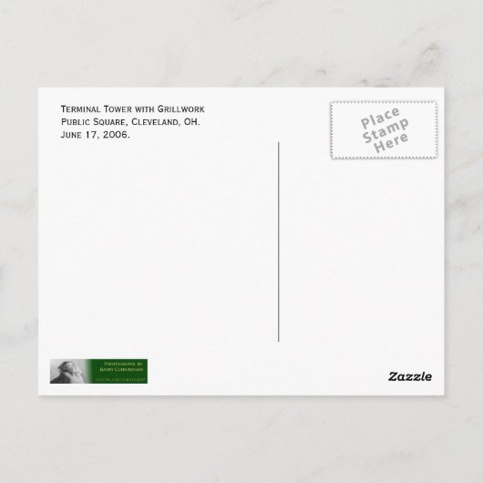 Terminal Tower met Grillwork Briefkaart (Achterkant)