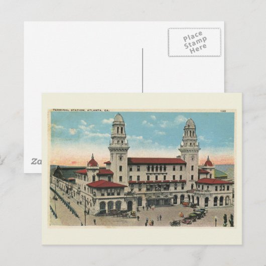 Terminal Train Station, Atlanta 1923  Postc Briefkaart (Voorkant / Achterkant)