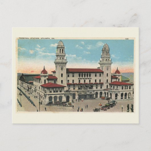 Terminal Train Station, Atlanta 1923  Postc Briefkaart (Voorkant)