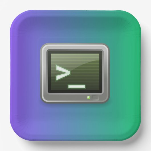 terminal voor papieren Borden Papieren Bordje (Voorkant)