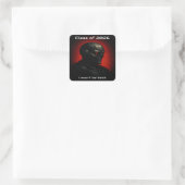 Terminator Schedel Afstudeerklas 2026 Sci-Fi Vierkante Sticker (Tas)