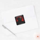 Terminator Schedel Afstudeerklas 2026 Sci-Fi Vierkante Sticker (Envelop)