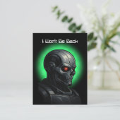 Terminator Skull Graduation Class of 2026 Graphic Feestdagenkaart (Staand voorkant)