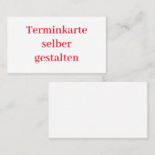 Terminkarte Vorlage Afsprakenkaartje (Voorkant / Achterkant)