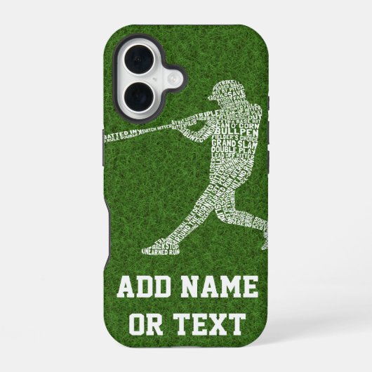Terminologie van honkbal- en softbalspelers iPhone 16 hoesje (Achterkant)