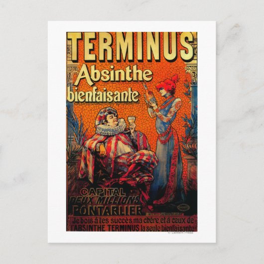 Terminus Absinthe PosterEurope Briefkaart (Voorkant)