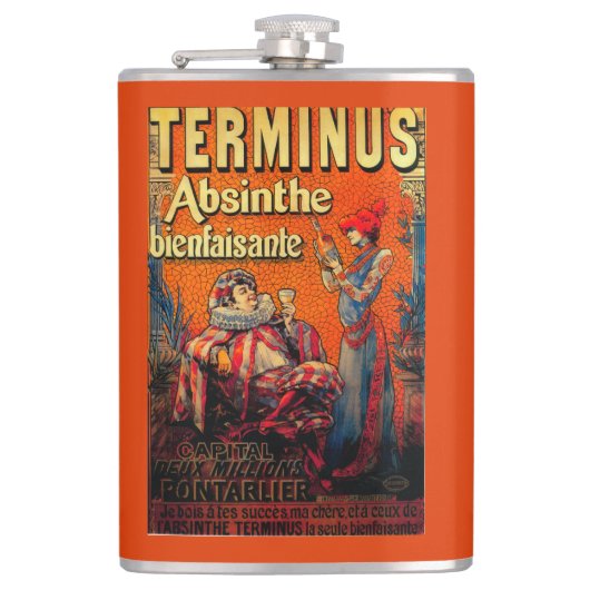 Terminus Absinthe PosterEurope Heupfles (Voorkant)