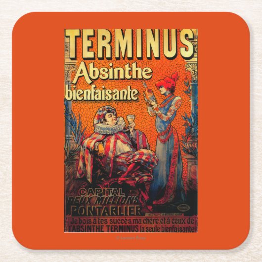 Terminus Absinthe  PosterEurope Kartonnen Onderzetters (Voorkant)