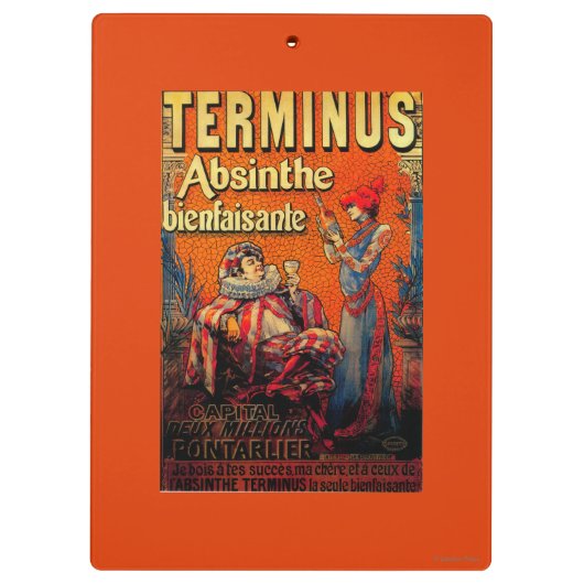 Terminus Absinthe  PosterEurope Klembord (Achterkant)
