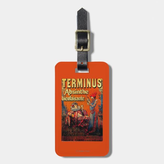 Terminus Absinthe Vintage PosterEuropa Bagagelabel (Voorkant verticaal)