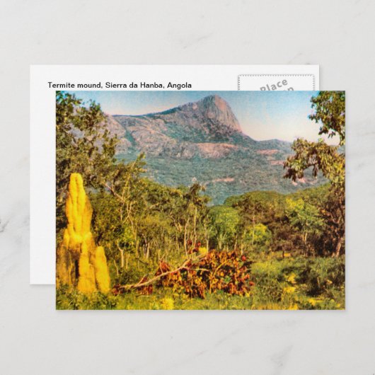 Termite mound, Sierra da Hanba, Angola Briefkaart (Voorkant / Achterkant)