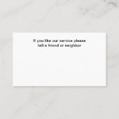 Termite Pest Control Business Cards New Visitekaartje (Achterkant)