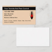 Termite Pest Control Exterminator Thema Visitekaartje (Voorkant / Achterkant)