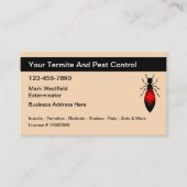Termite Pest Control Exterminator Thema Visitekaartje (Voorkant)