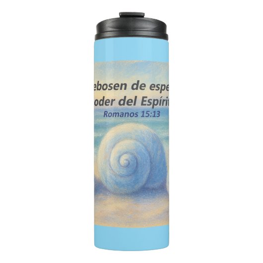 Termo caracolas de Mar con Versículo Romanos Thermosbeker (Voorkant)