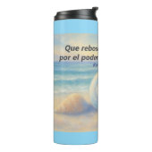 Termo caracolas de Mar con Versículo Romanos Thermosbeker (Gedraaid links)