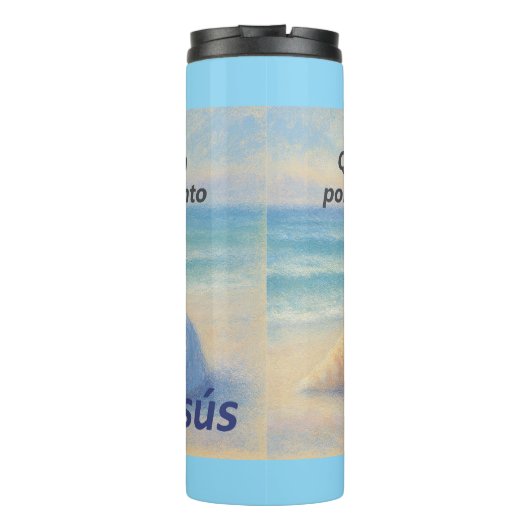 Termo caracolas de Mar con Versículo Romanos Thermosbeker (Achterkant)