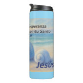 Termo caracolas de Mar con Versículo Romanos Thermosbeker (Geroteerd rechts)