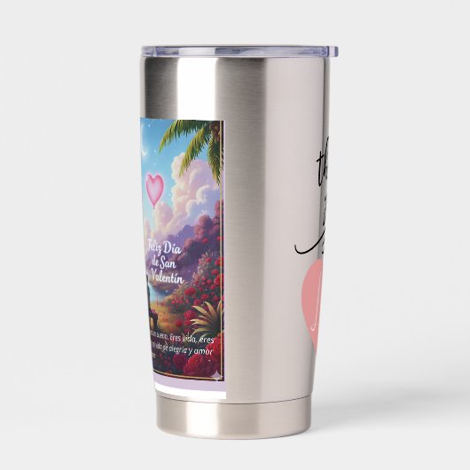 Termo de acero inoxidable para San Valentin Geïsoleerde Drinkbeker (Links)