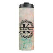 Termo K Floral Monogram Letter Thermosbeker (Voorkant)