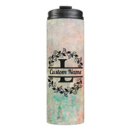Termo L Floral Monogram Letter Thermosbeker